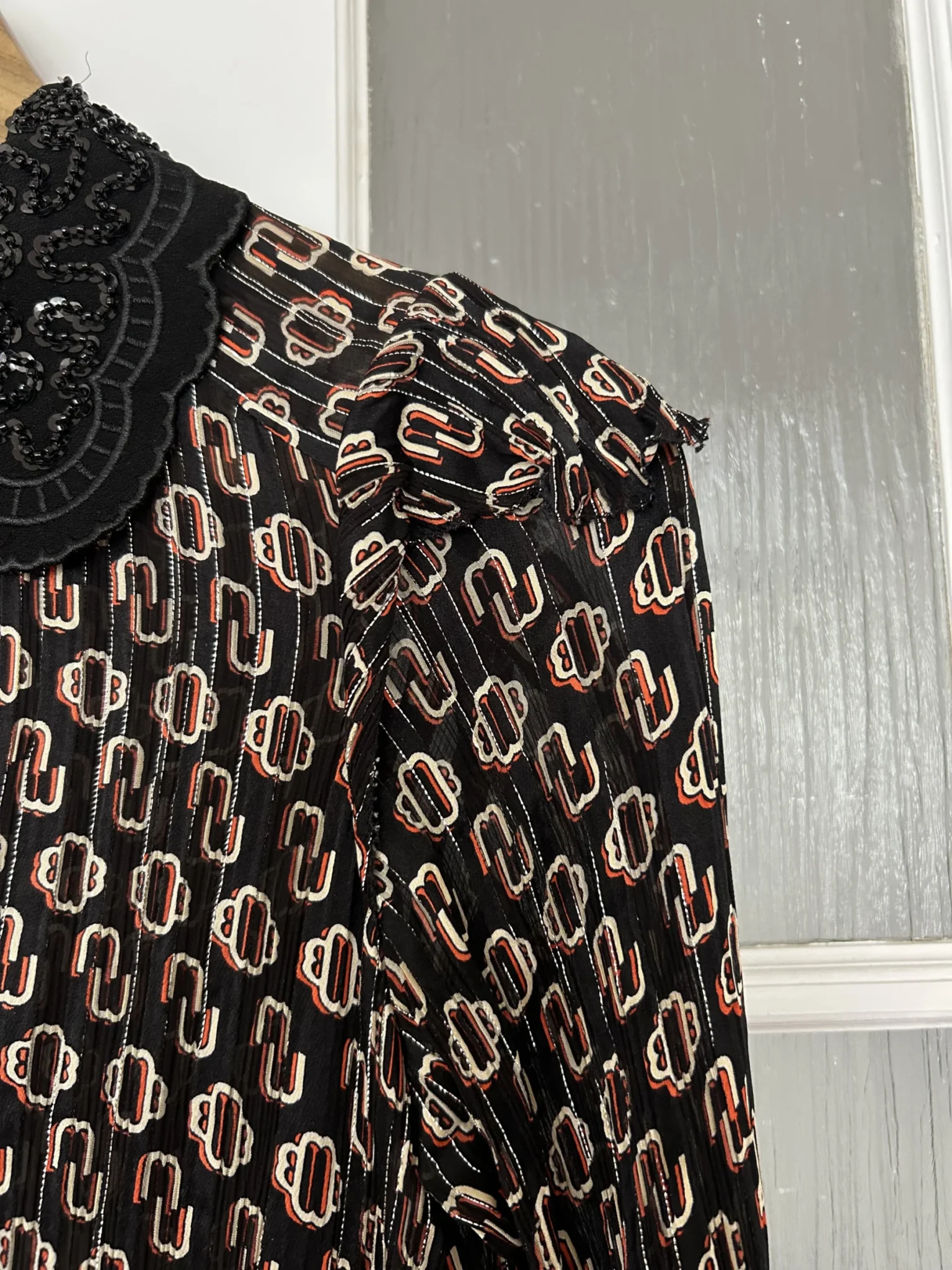 Image for Robe à manches longues à motifs