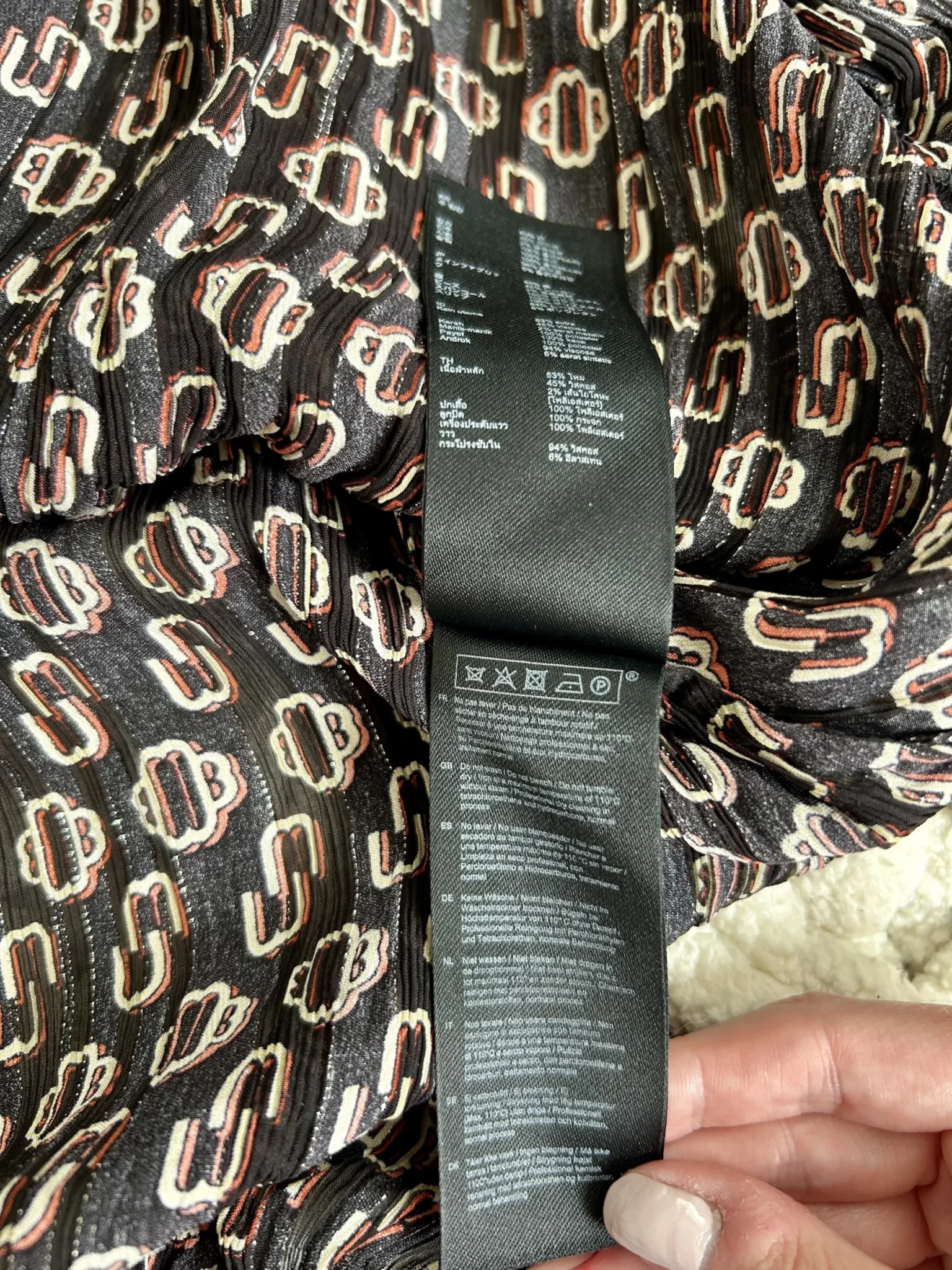 Image for Robe à manches longues à motifs