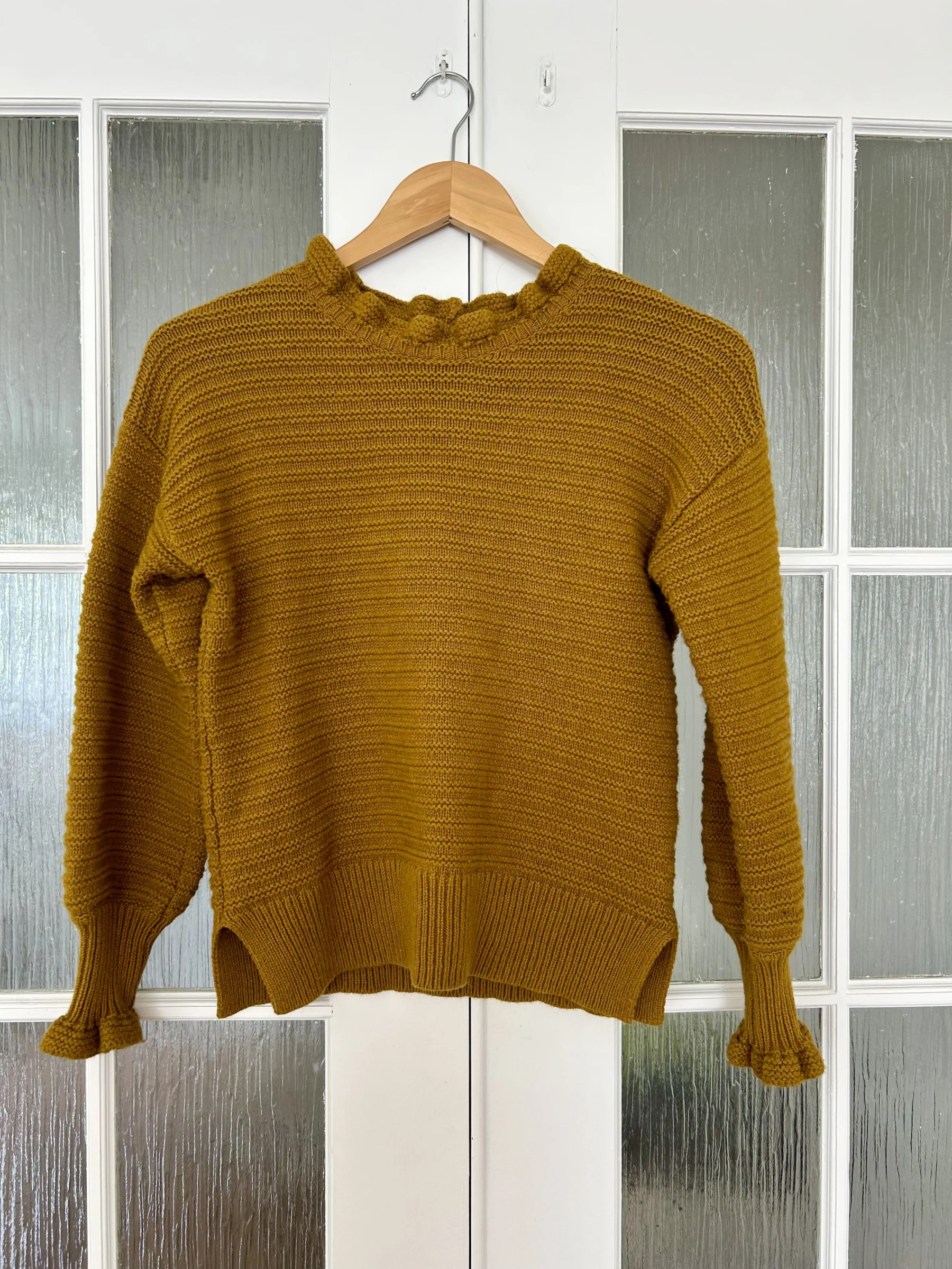 Pull à col et manches volantés Madewell seconde main