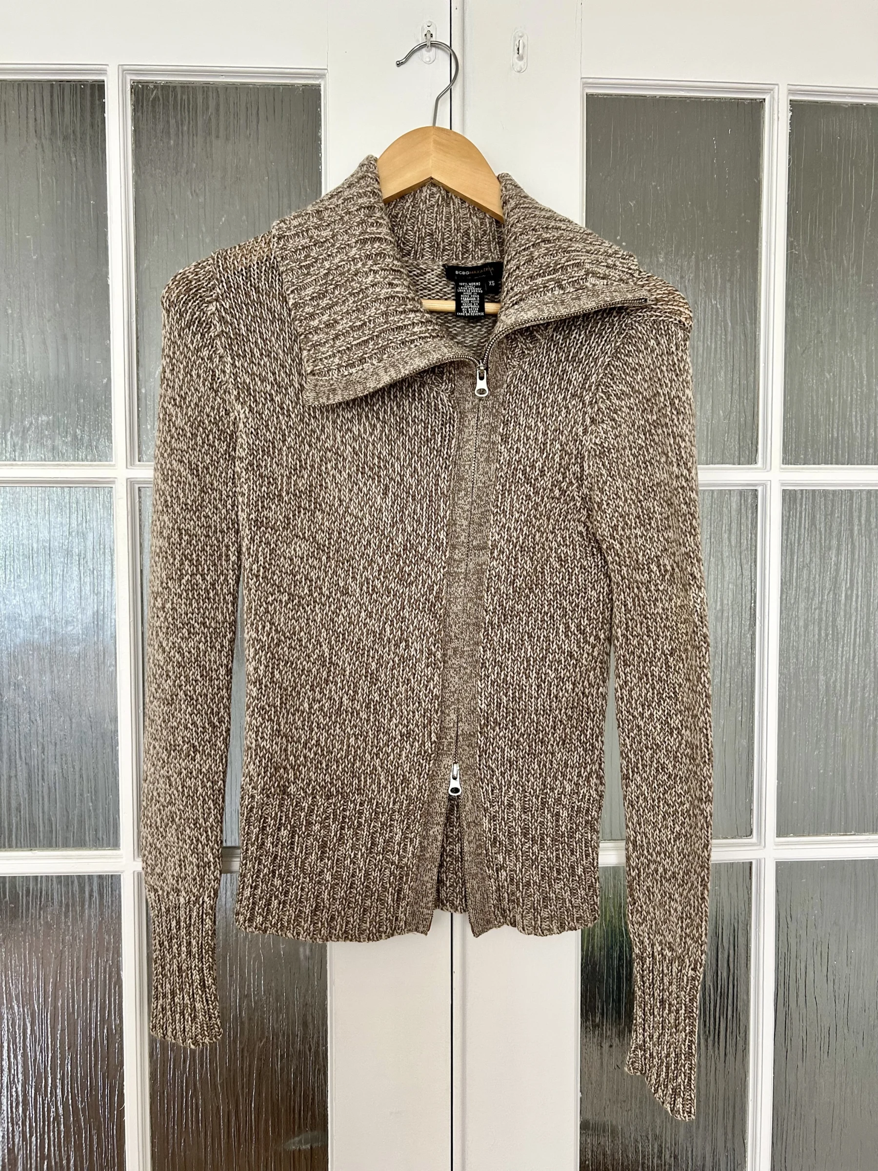 Veste à double zip 100% mérinos BCBG MaxAzria seconde main