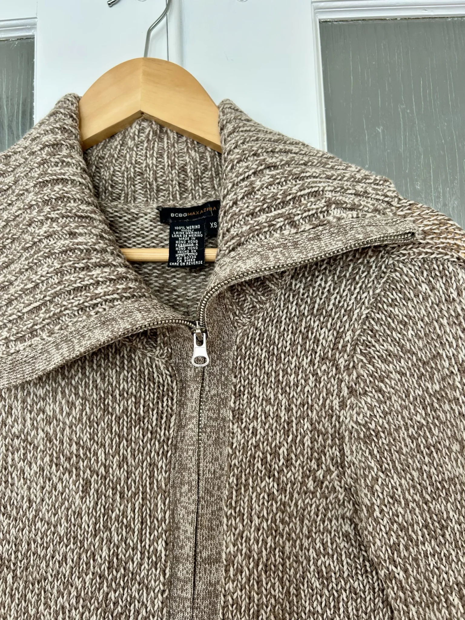 Image for Veste à double zip 100% mérinos
