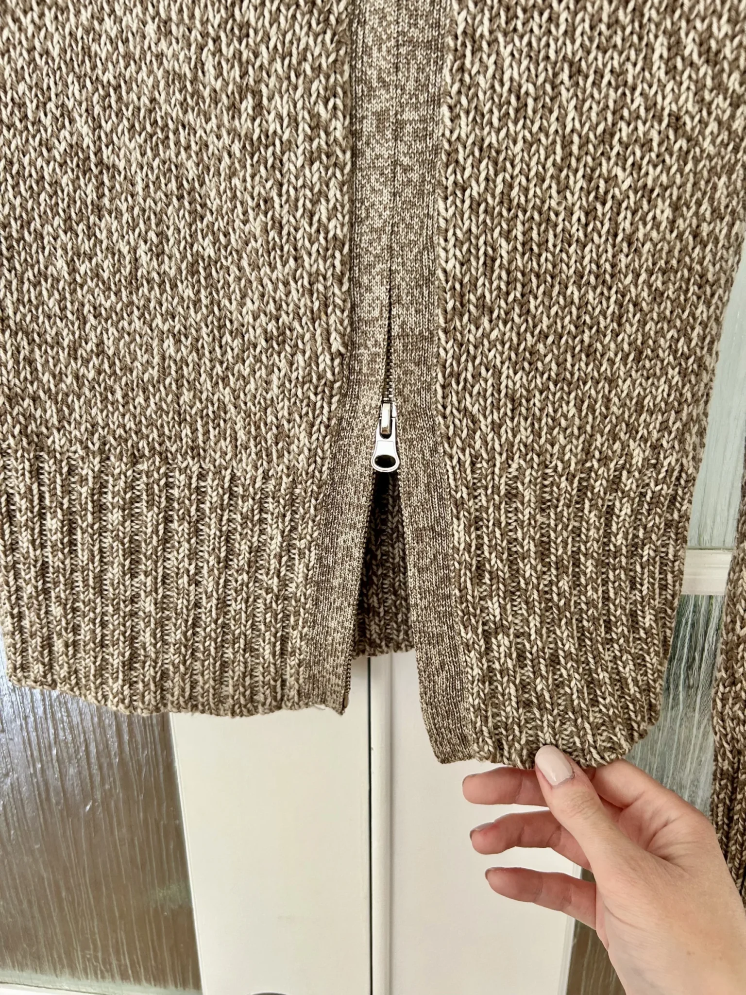 Image for Veste à double zip 100% mérinos