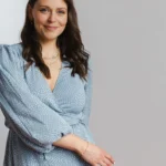 Thumbnail for Robe bleu à pois manches ballon marque ASOS Glamorous Bloom grandeur 8