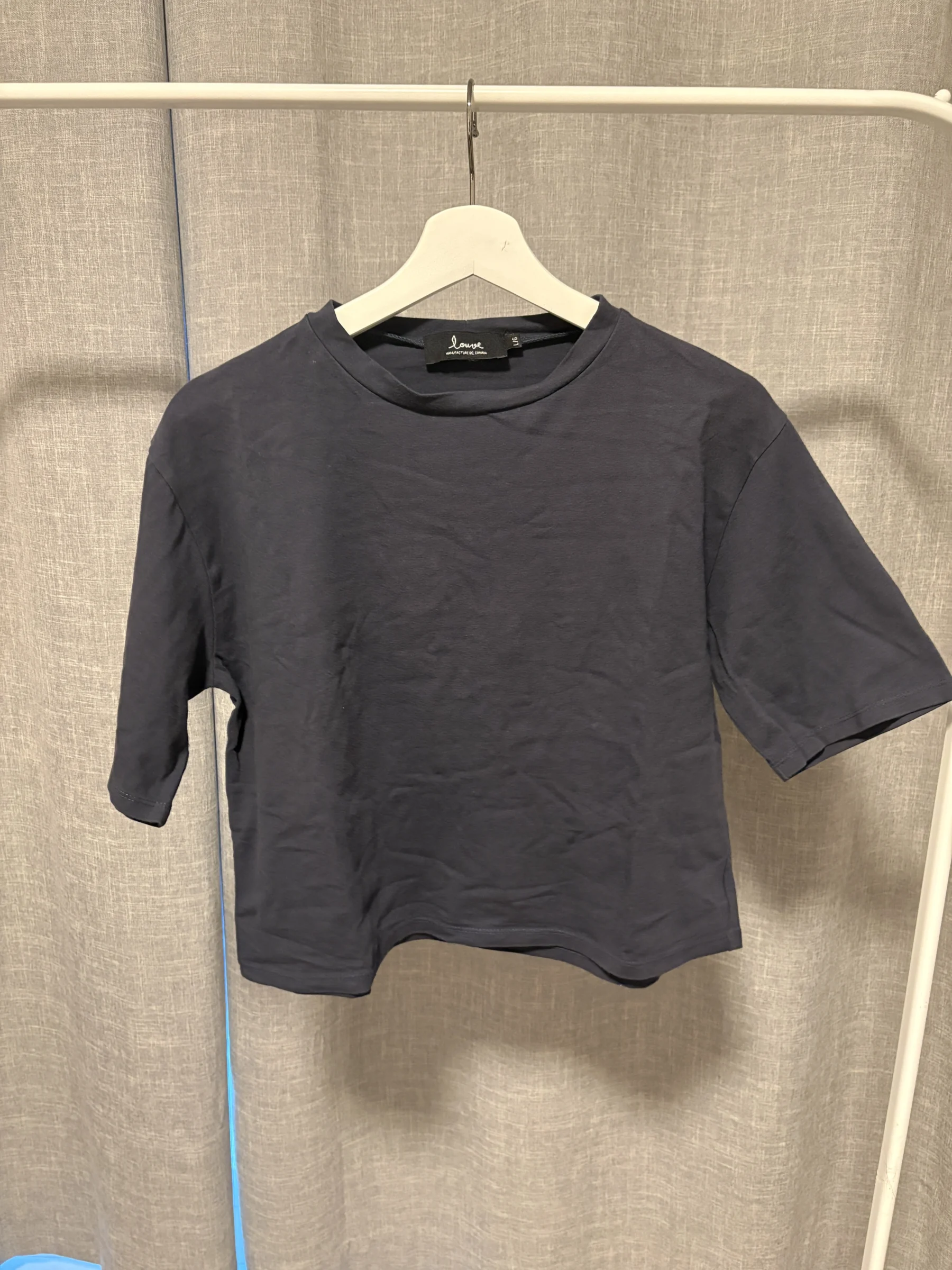 T-shirt crop Marine Louve Design seconde main