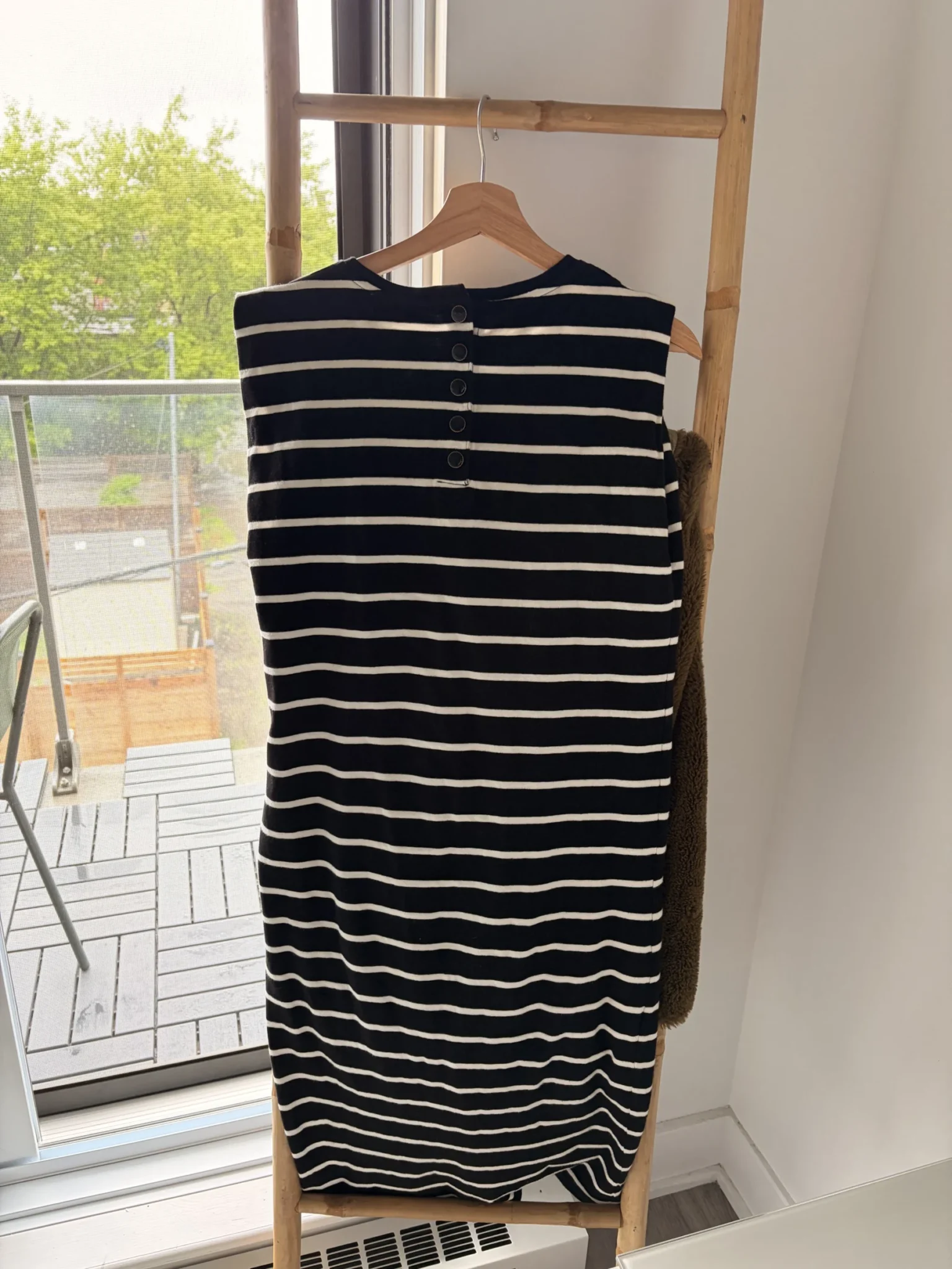 Image for Robe marinière noire et blanche