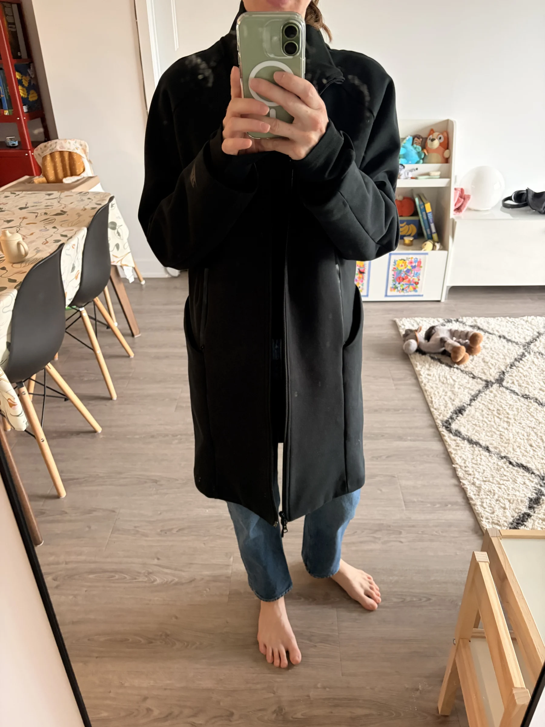 Veste Nike noire longue Nike seconde main
