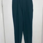 Thumbnail for Émeraude Pantalon taille haute Zara -Dark green Pleated Trousers