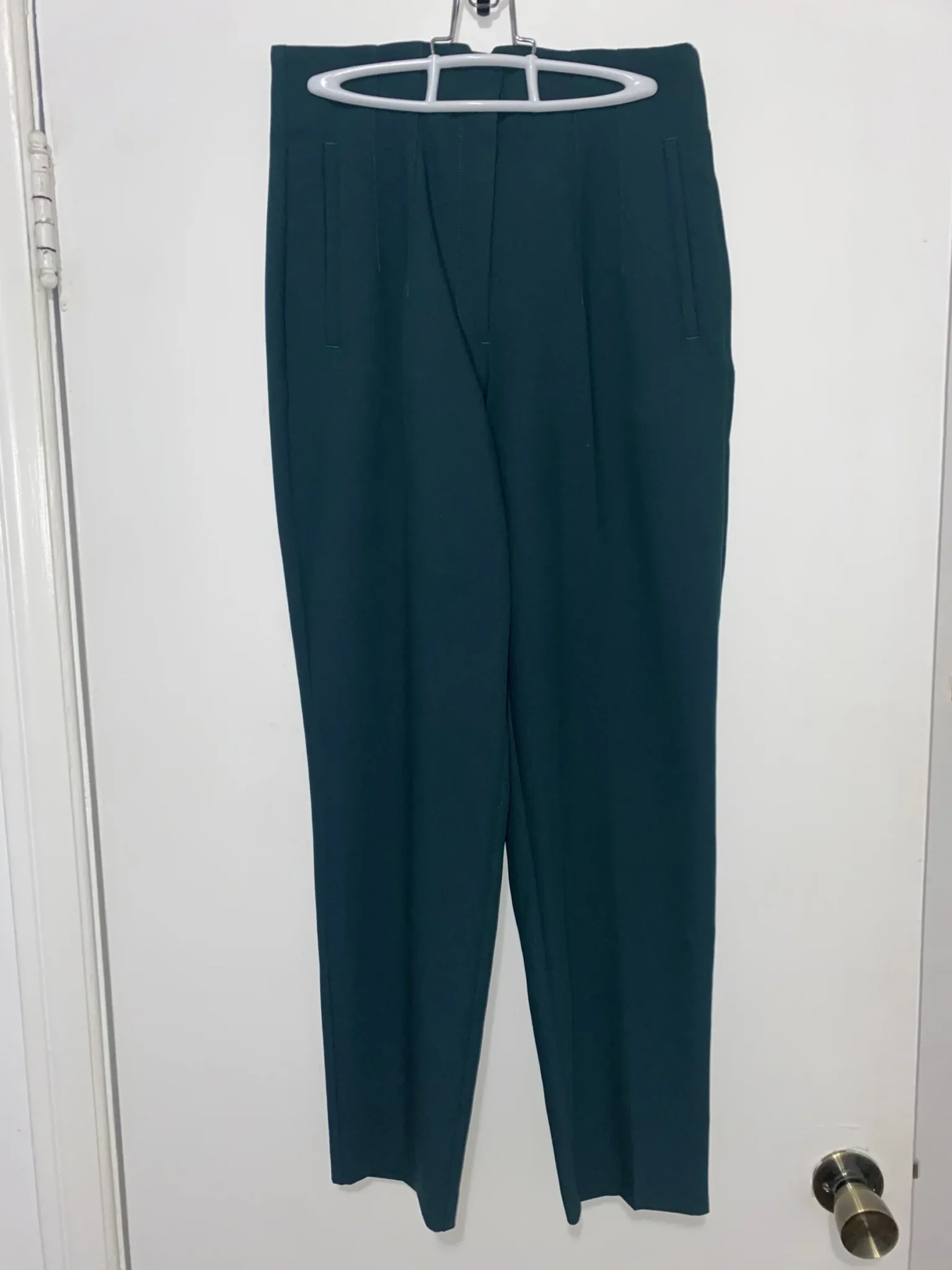 Image for Émeraude Pantalon taille haute Zara -Dark green Pleated Trousers