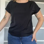 Featured thumbnail for Scotch and Soda black satin T-shirt size 1 (S)