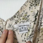 Thumbnail for 100% Soie! Robe Kensie taille 6 beige à motifs fleuris
