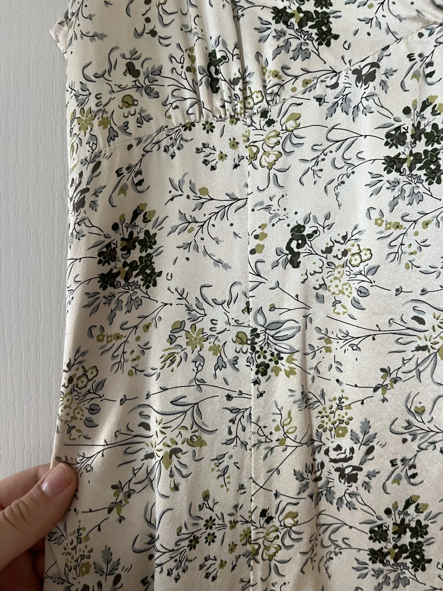 Image for 100% Soie! Robe Kensie taille 6 beige à motifs fleuris