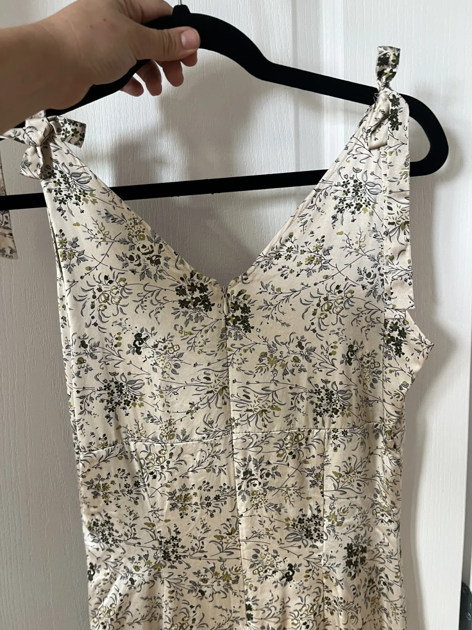 Image for 100% Soie! Robe Kensie taille 6 beige à motifs fleuris