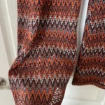Thumbnail for Pantalon fluide été motif zig zag bleu et orange taille M