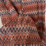 Thumbnail for Pantalon fluide été motif zig zag bleu et orange taille M