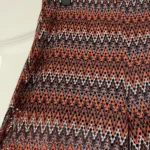 Thumbnail for Pantalon fluide été motif zig zag bleu et orange taille M