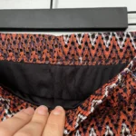 Thumbnail for Pantalon fluide été motif zig zag bleu et orange taille M