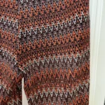 Thumbnail for Pantalon fluide été motif zig zag bleu et orange taille M