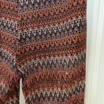 Thumbnail for Pantalon fluide été motif zig zag bleu et orange taille M