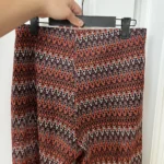Thumbnail for Pantalon fluide été motif zig zag bleu et orange taille M