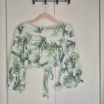 Thumbnail for Blouse tropical blanche Medium