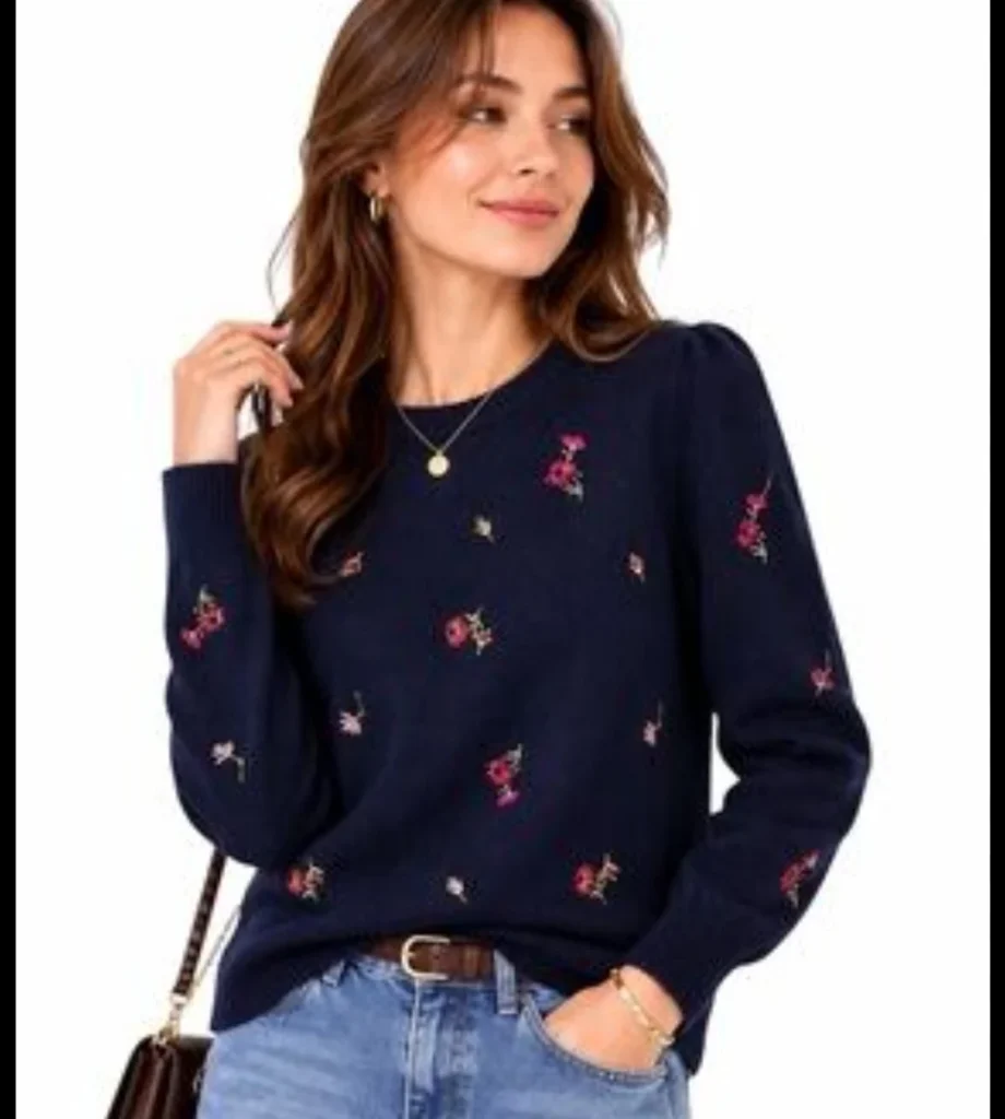 Featured image for 🌷Pull fleurs brodées - Joie