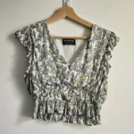 Featured thumbnail for 🌷Crop top fleuri - Mink Pink