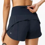 Thumbnail for lululemon Speed Up High-Waist Navy Shorts 4" Tall