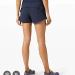 Thumbnail for lululemon Speed Up High-Waist Navy Shorts 4" Tall