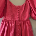Thumbnail for Anthropologie Maeve Robe Mini Manches Bouffantes Encolure Cœur Rouge Taille Small