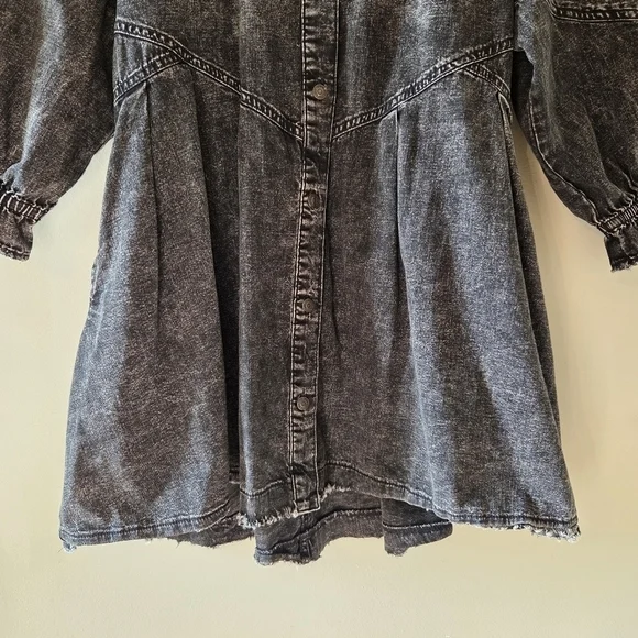 Image for Free People We The Free Hannah Robe mini en denim noir pour femme taille Small