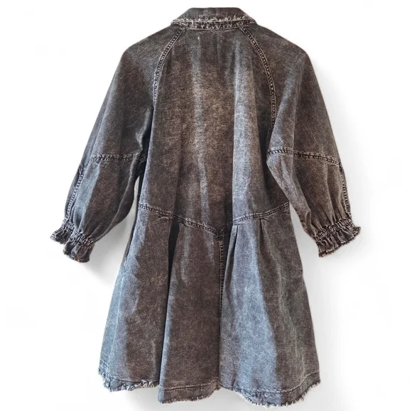 Image for Free People We The Free Hannah Robe mini en denim noir pour femme taille Small
