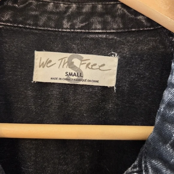 Image for Free People We The Free Hannah Robe mini en denim noir pour femme taille Small
