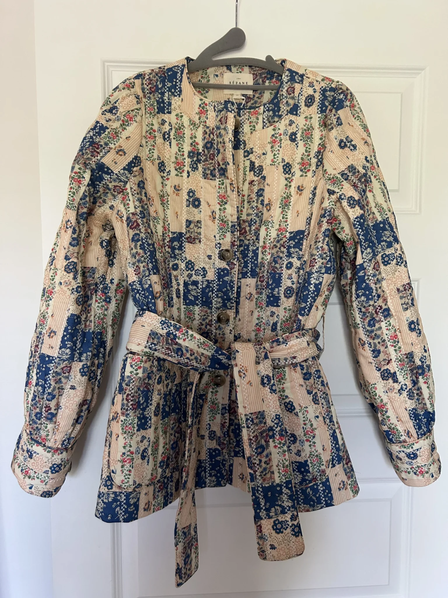 Featured image for Sézane - Veste Édite - Blue patchwork