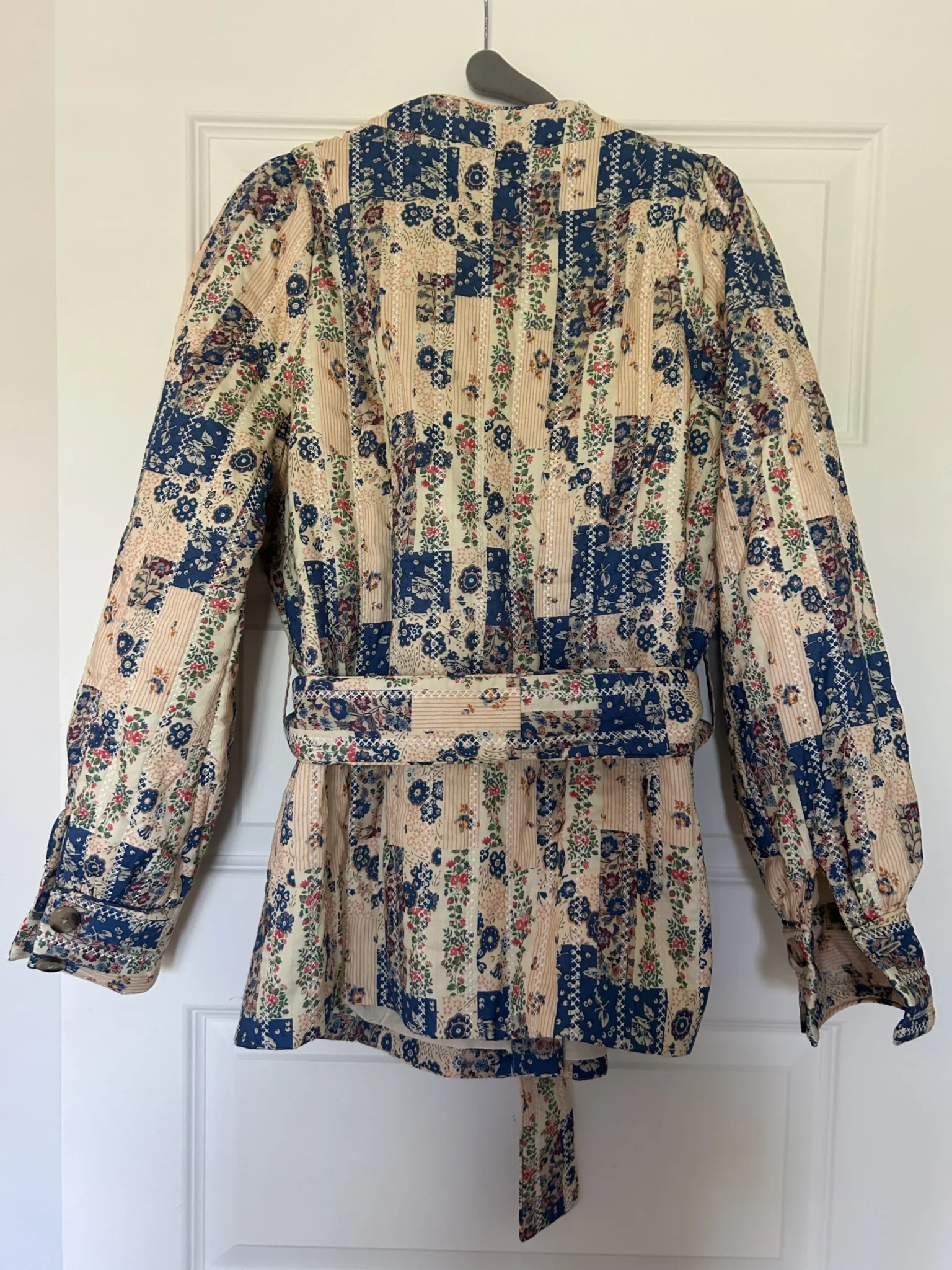 Image for Sézane - Veste Édite - Blue patchwork