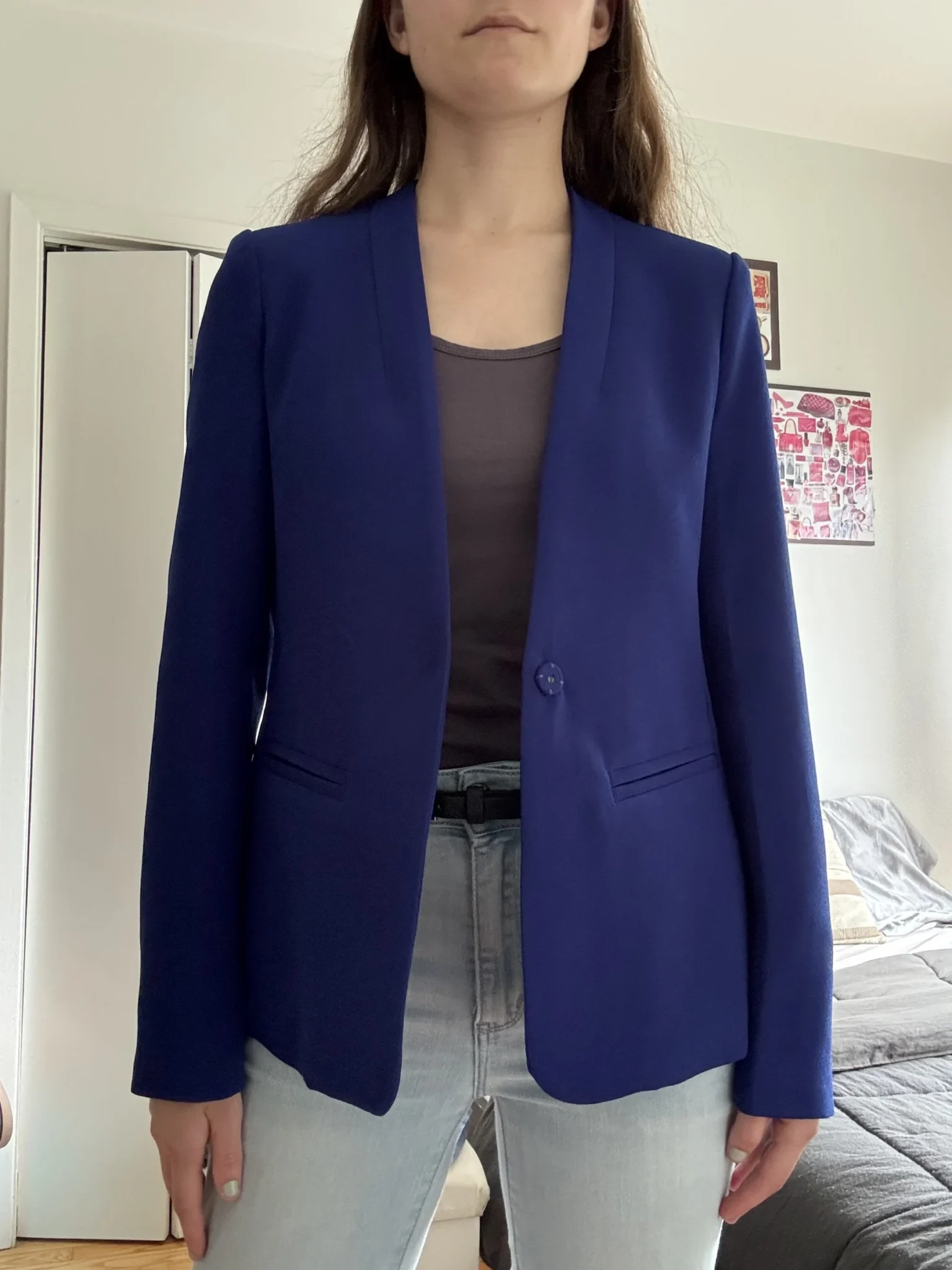 Image for Veston bleu cobalt