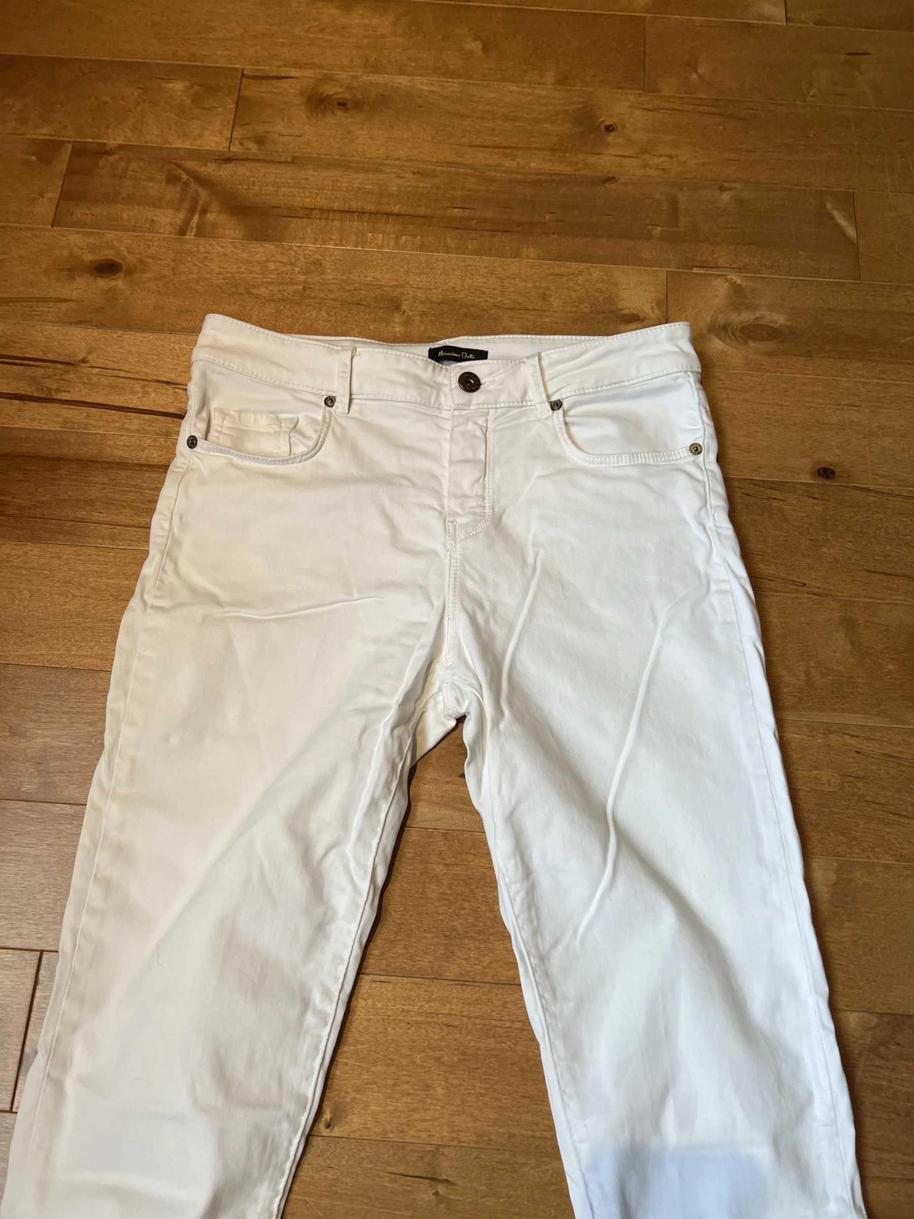 Jeans blanc stretch skinny Massimo Dutti seconde main