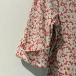 Thumbnail for T-shirt Lauren Ralph Lauren rouge-orangé à fleurs en coton stretch, col bateau, taille M