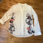 Thumbnail for Blouse diaphane blanc cassé