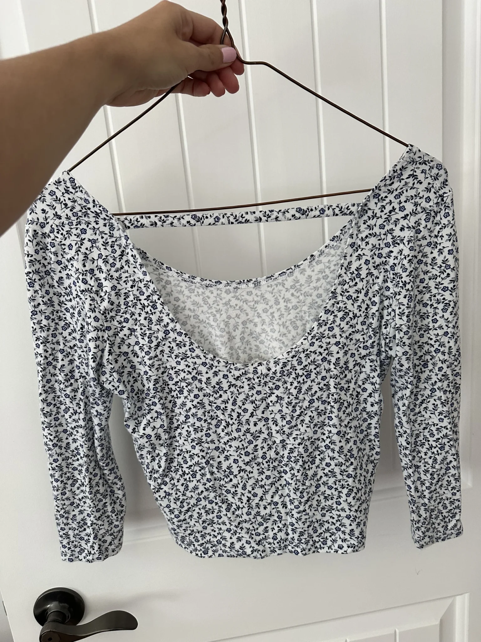 Image for Chandail fleuri crop top