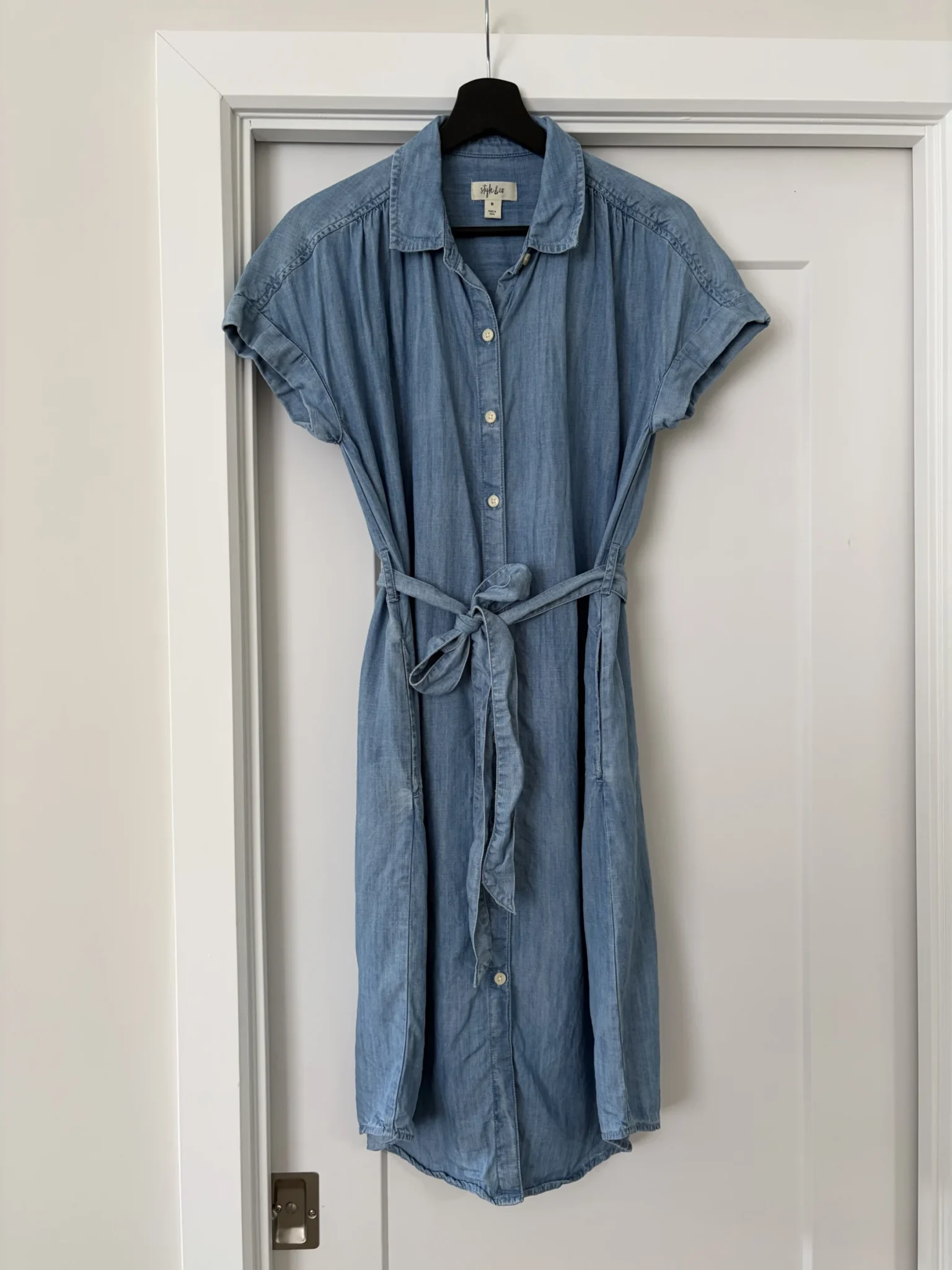 Image for Anna Style and Co chambray shirt dress