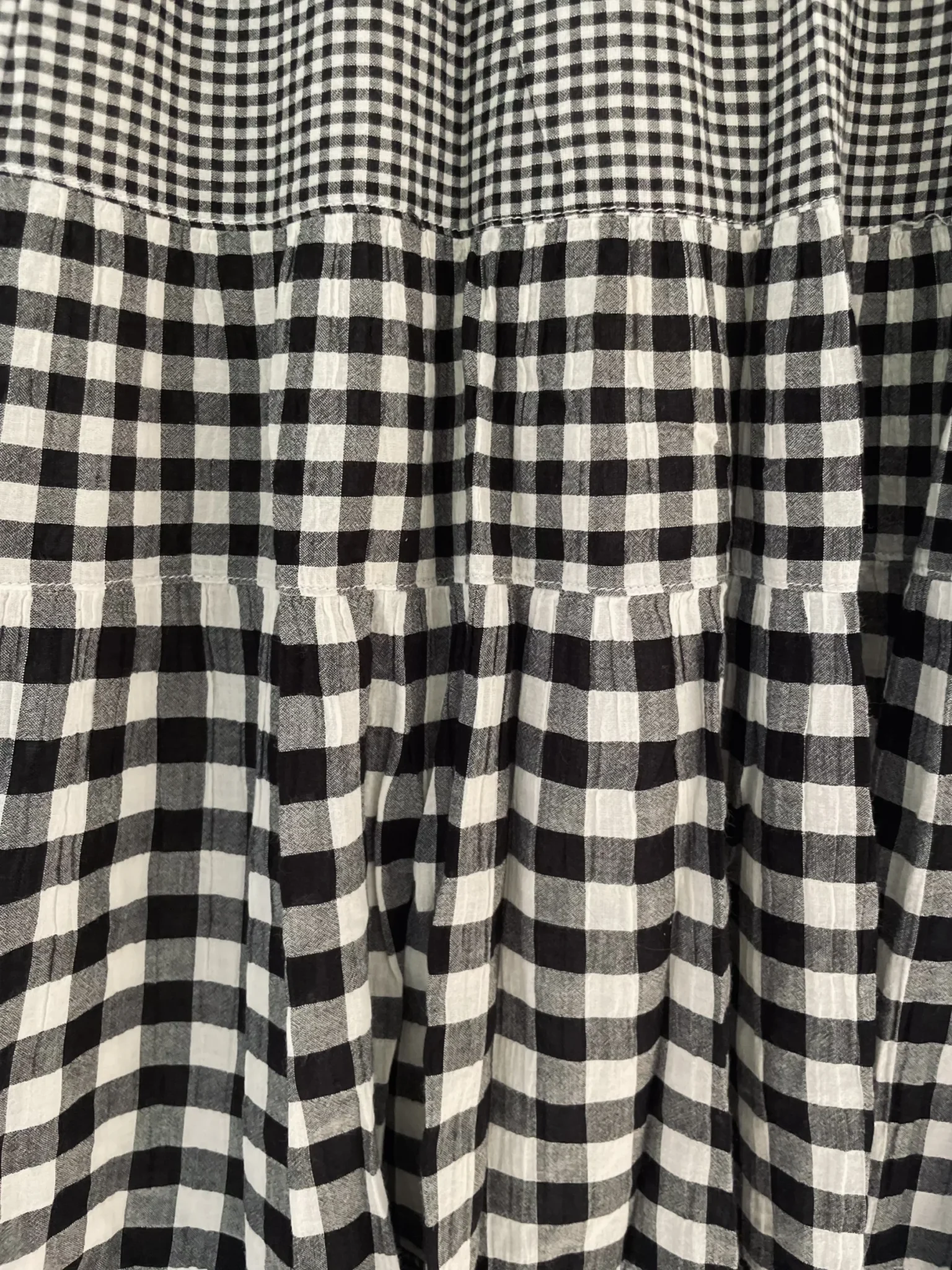 Image for Maxi skirt, JW Anderson x Uniqlo, in black and white gingham