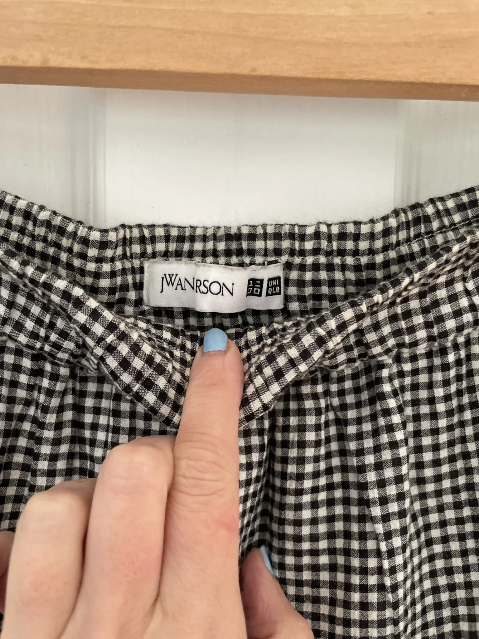 Image for Maxi skirt, JW Anderson x Uniqlo, in black and white gingham