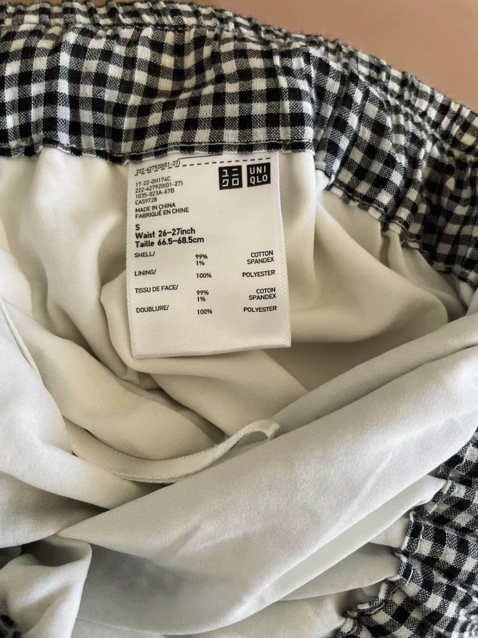 Image for Maxi skirt, JW Anderson x Uniqlo, in black and white gingham