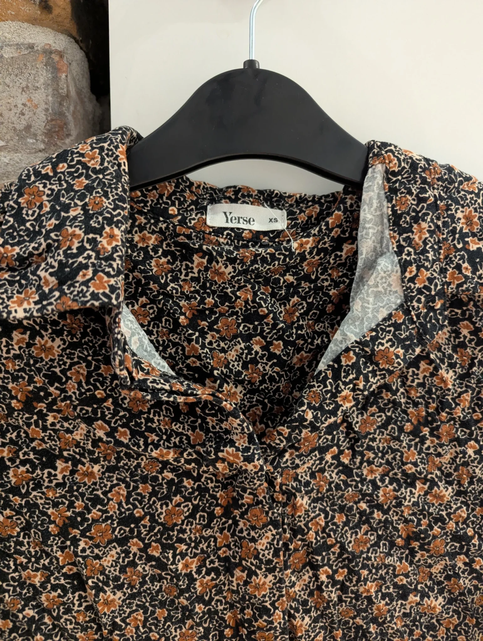 Image for Black floral blouse