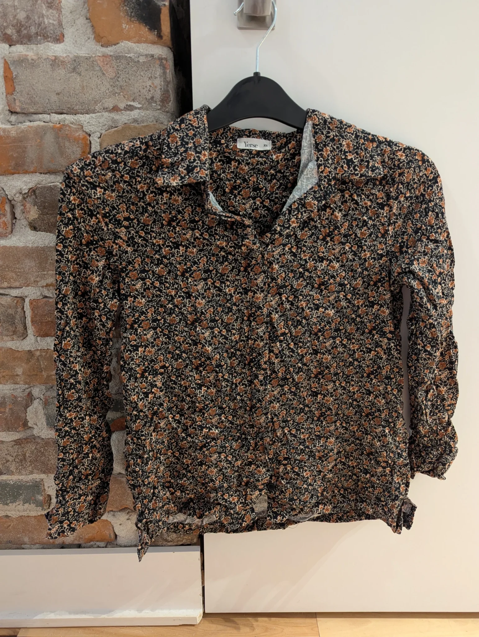 Image for Black floral blouse