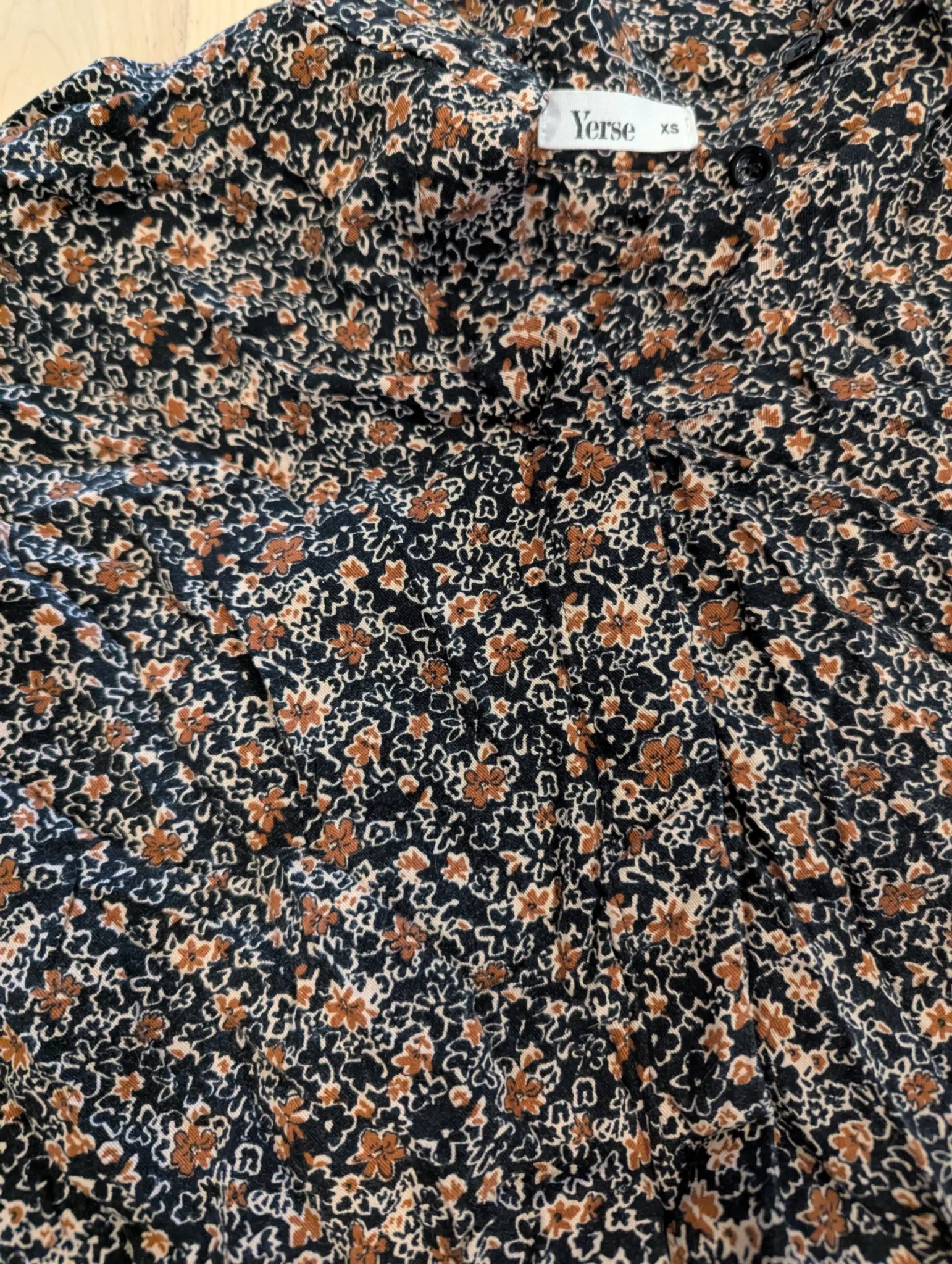 Image for Black floral blouse