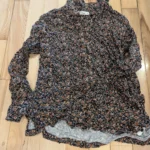 Thumbnail for Black floral blouse