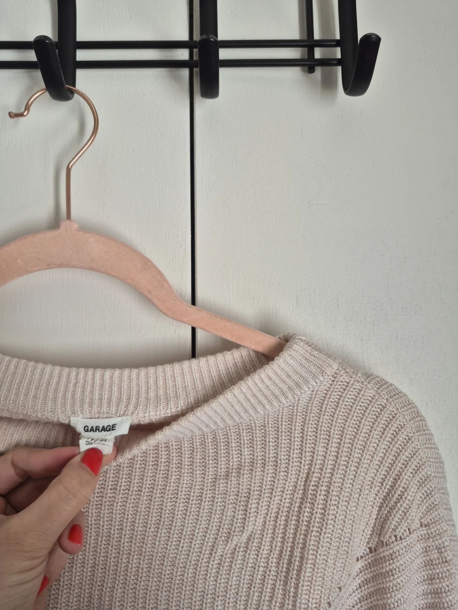 Image for Pull Garage rose pâle XS