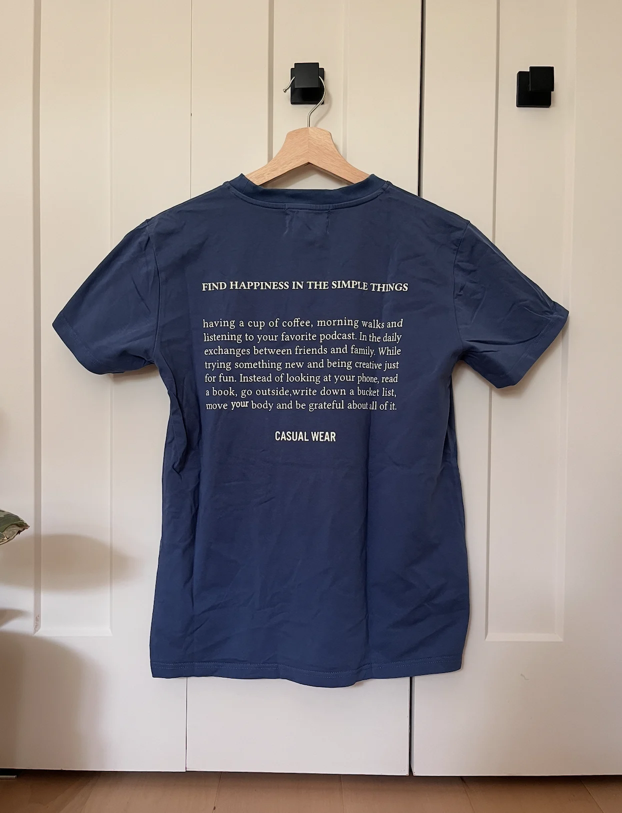t-shirt bleu Casual Wear avec imprimé au dos Casual wear seconde main