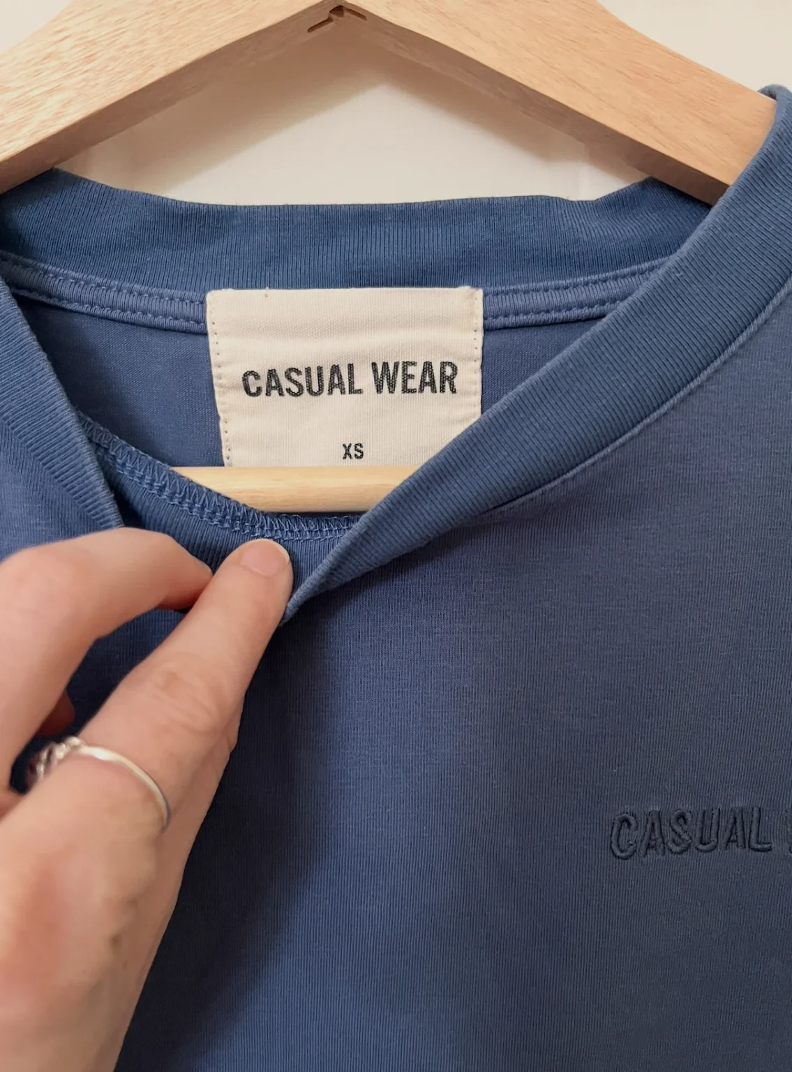 Image for t-shirt bleu Casual Wear avec imprimé au dos